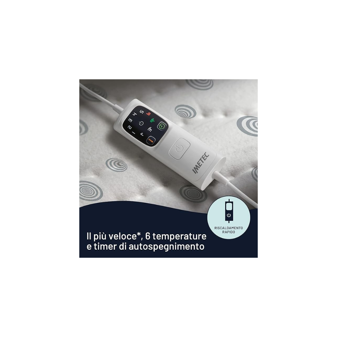 Imetec Scaldasonno Singolo Adapto Purity Cotone Antibatterico Mod.16881