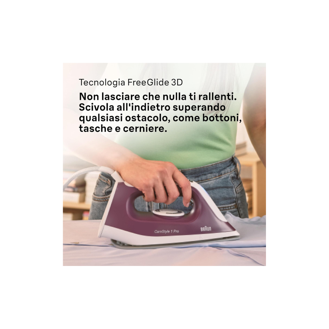 Braun Ferro Da Stiro CareStyle 1 Pro 2200W, Piastra In Ceramica Mod.IS1514VI