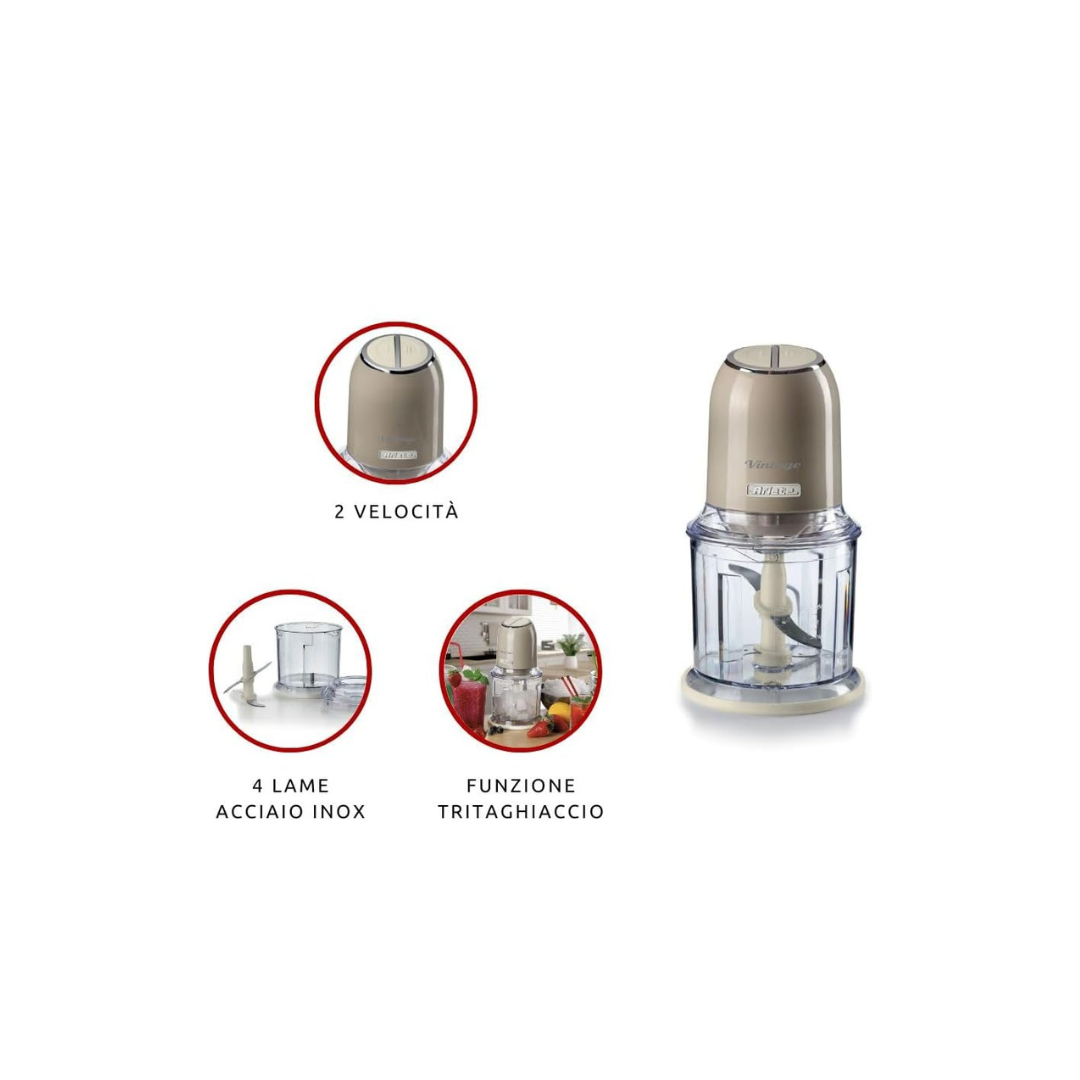 Ariete Tritatutto Tritaghiaccio Vintage 400W Mod. 0438/03 Beige