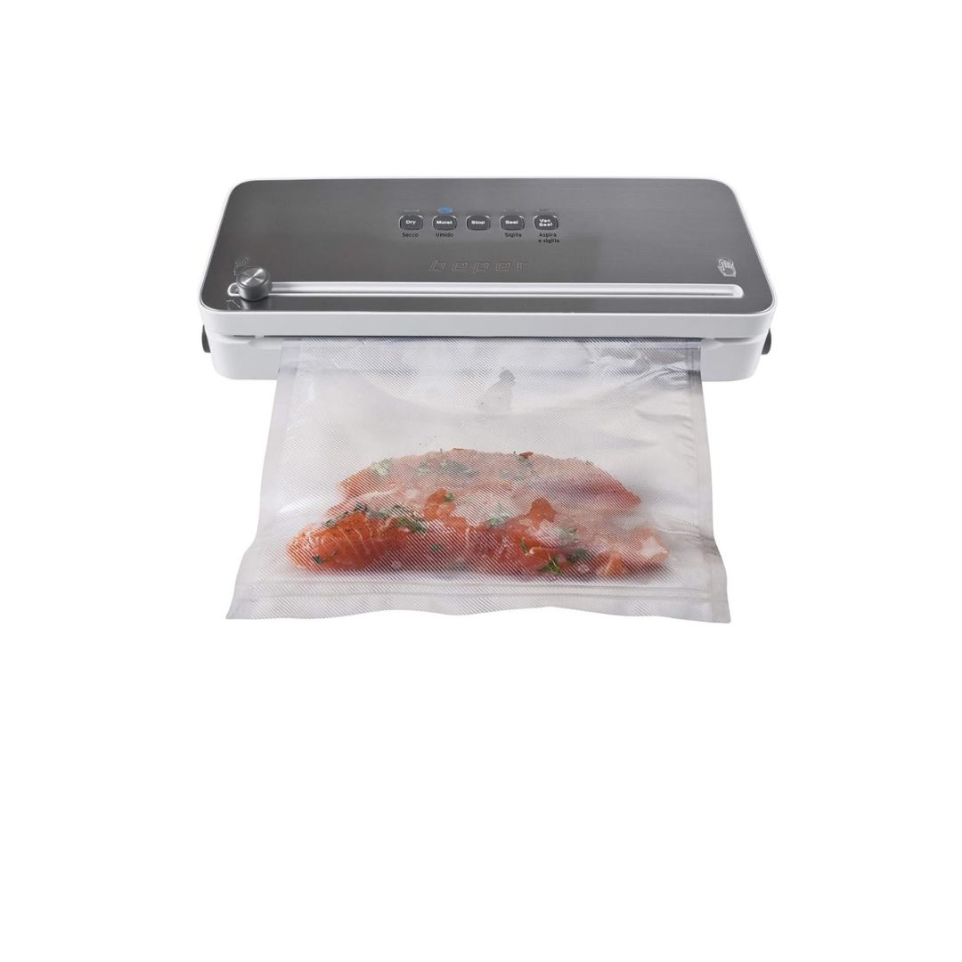 Beper Macchina Sottovuoto Acciaio Con Rotolo Sacchetti 140w