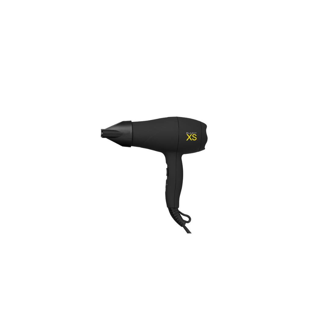 Gamma+ Asciugacapelli Da Viaggio 1200W Mod. Elmot XS Nero Con Diffusore
