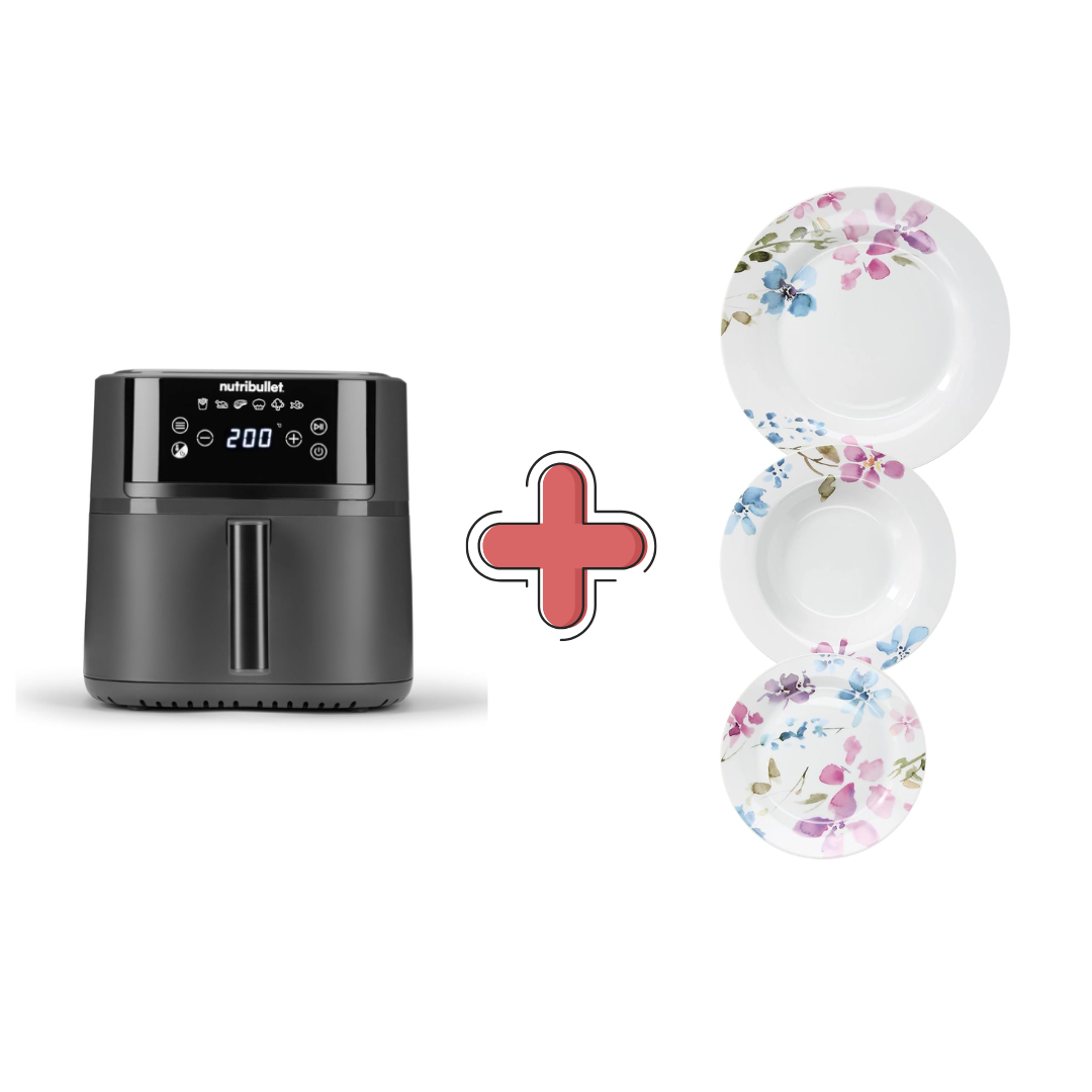 Nutribullet Friggitrice Ad Aria 6LT Mod. NBA0611DG + OMAGGIO Servizio Piatti 18pz Tognana