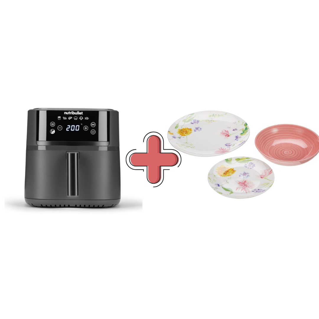 Nutribullet Friggitrice Ad Aria 6LT Mod. NBA0611DG + OMAGGIO Servizio Piatti 18pz Tognana