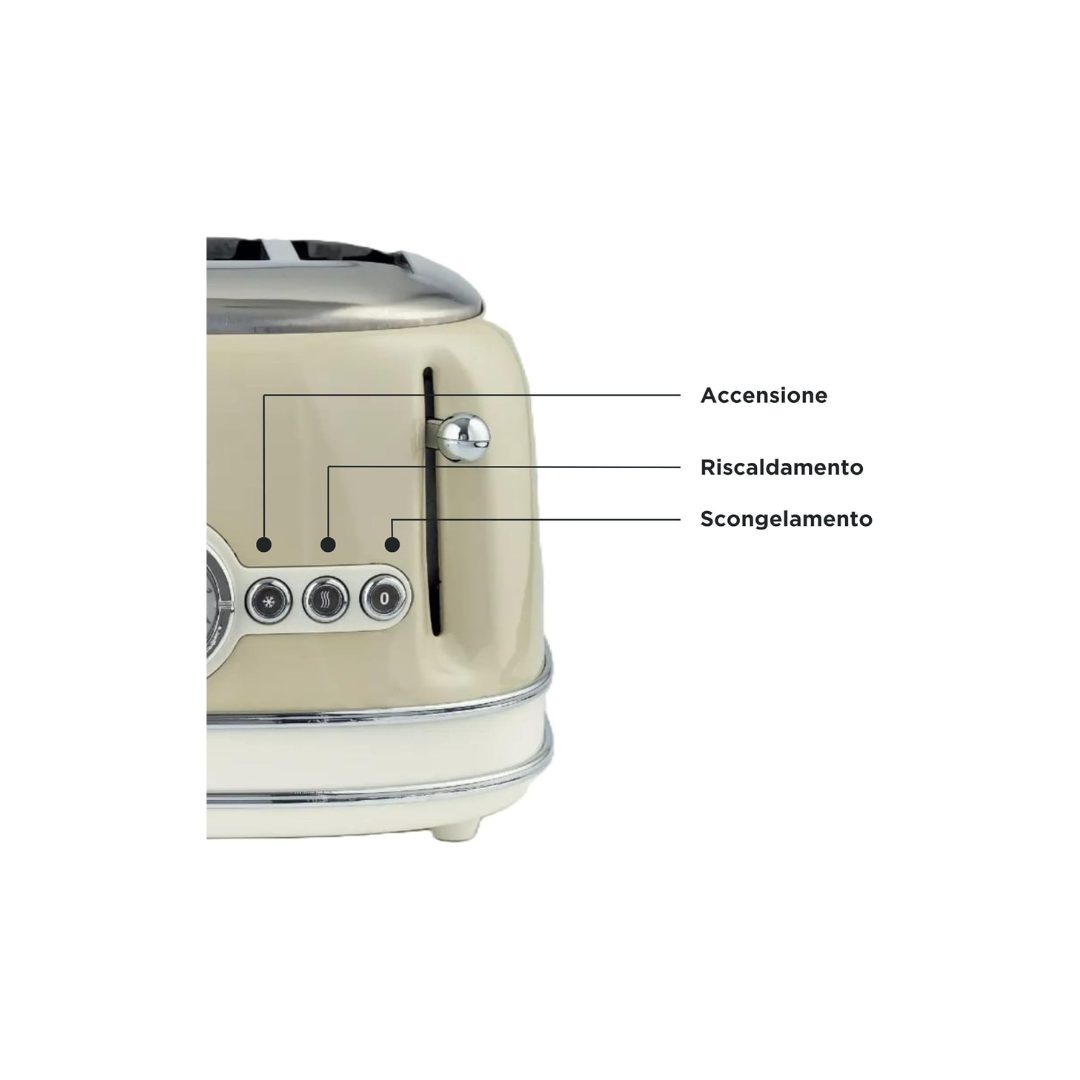 Ariete Tostapane  Vintage 4 Fette Mod. 0156/03 Beige