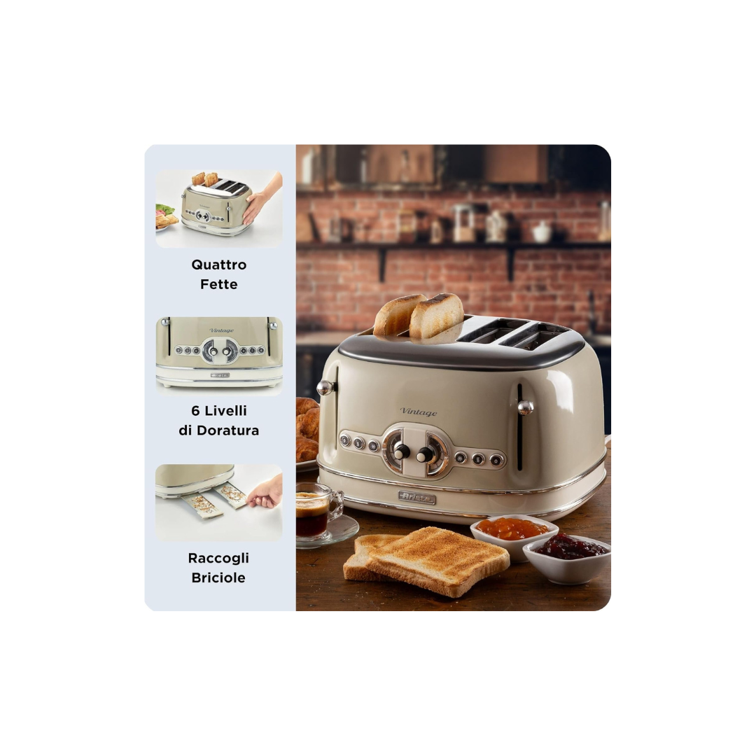 Ariete Tostapane  Vintage 4 Fette Mod. 0156/03 Beige