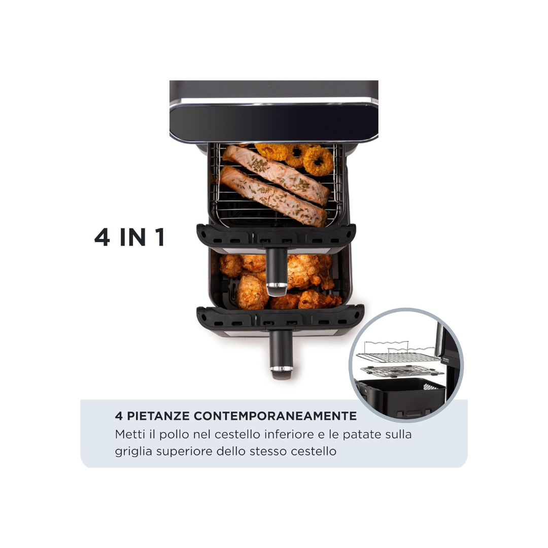 Ariete Friggitrice Ad Aria Doppio Cestello Verticale 11 LT Mod. 4640