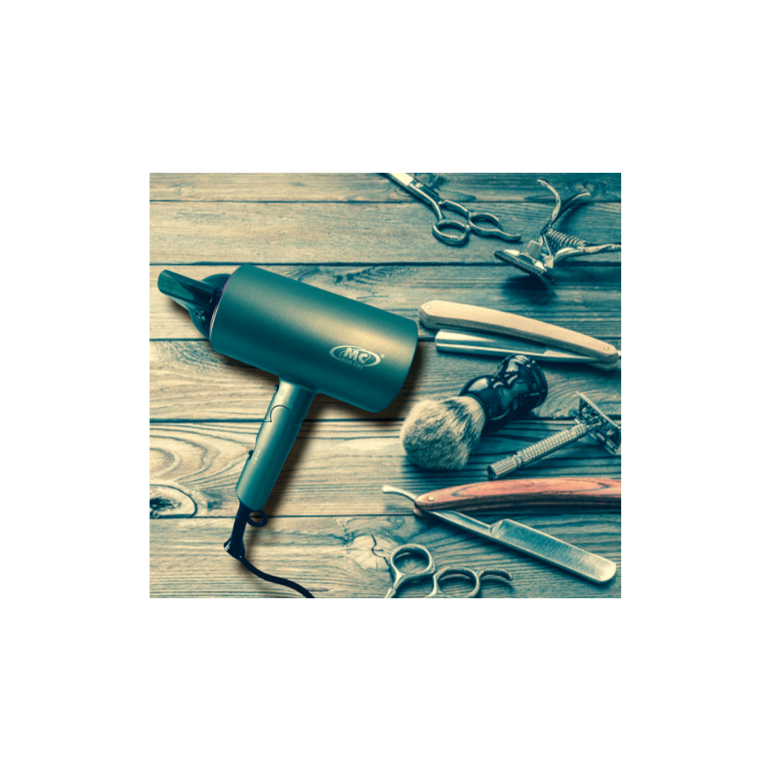 Mc Phon Professionale HD-1800 DC, 1800W Manico Pieghevole Con 2 Beccucci - GRIGIO