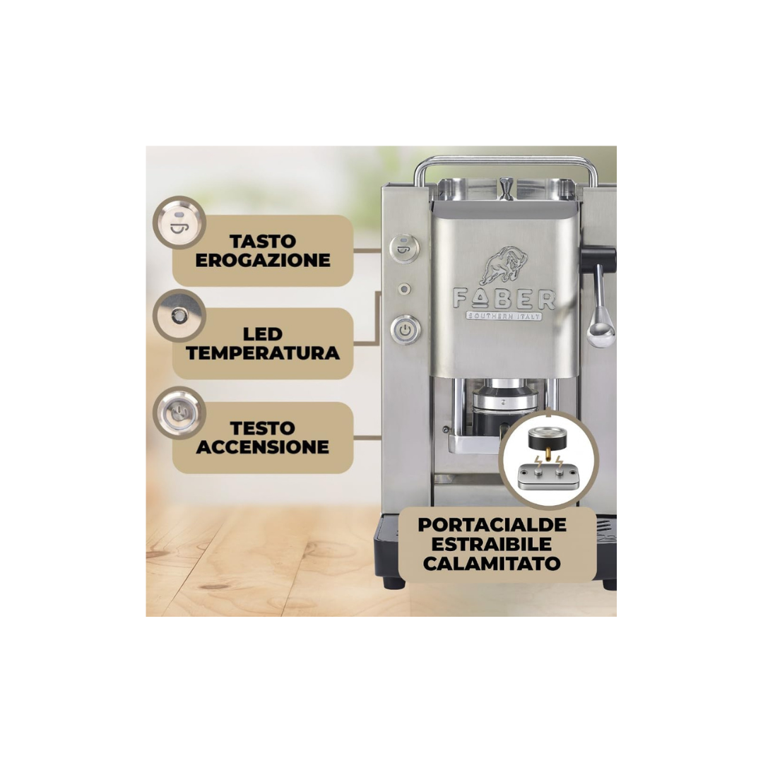 Faber Macchina Caffè Pro Inox 3.0 Lucido Cromo