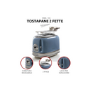 Ariete Tostapane Vintage Doppia Fetta Con Pinze  - Azzurro Mod. 0155/05