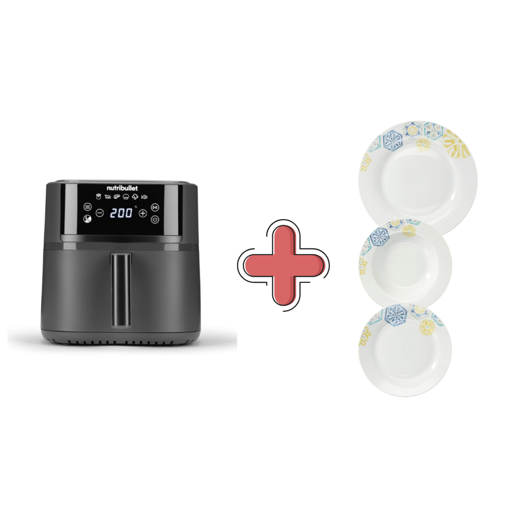 Nutribullet Friggitrice Ad Aria 6LT Mod. NBA0611DG + OMAGGIO Servizio Piatti 18pz Tognana