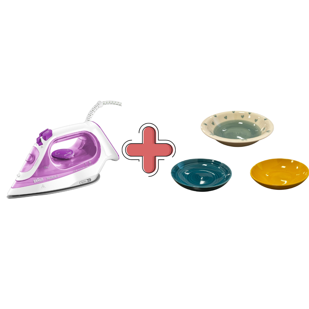Braun Ferro Da Stiro TexStyle 3 Mod.SI3030PU + OMAGGIO A Scelta Tognana
